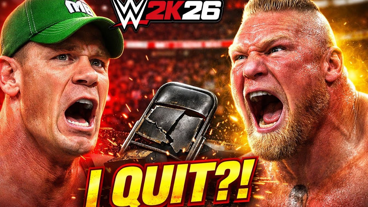WWE 2K26 - John Cena vs Brock Lesnar I Quit Match 🔥 Who Will Quit? #wwe #wwe2k26 