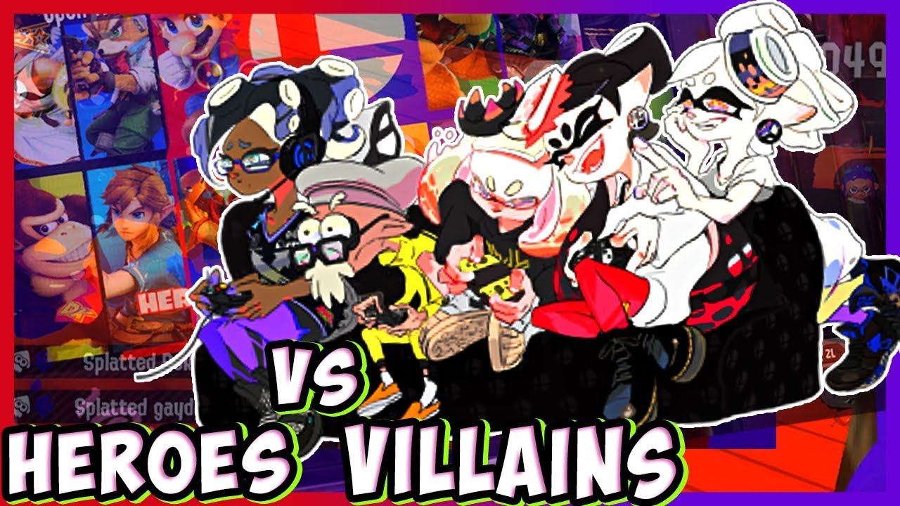 ABM: Splatoon 2 Splatfest !! SUPER SMASH BROS ULTIMATE !! Team Heroes Vs Team Villains !! HD
