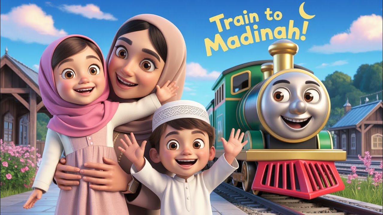 Choo Choo Train 🚆 Going to Madinah | Muslim Kids Song