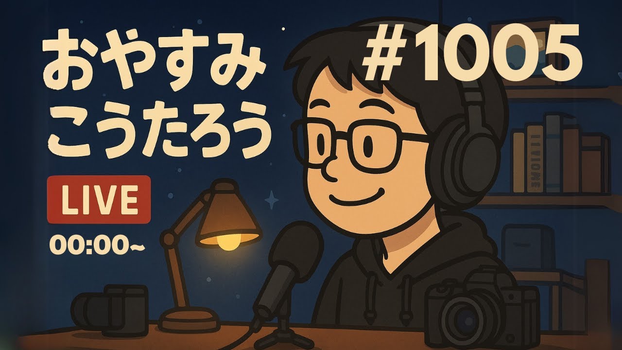 【おやすみこうたろう】AI操作の革命と、まさかの「隼」搭載軽トラ話🚚💨　0:00〜0:30くらいまでこんばんはとおやすみなさいをぼくが言いたいだけのライブ💤