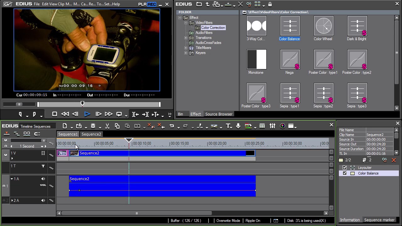 Grass Valley EDIUS Pro - 17) Working with nested timelines &ndash; Timeline Sequence