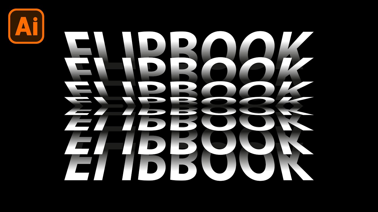 How to Create Flip Text Effect in Adobe Illustrator CC