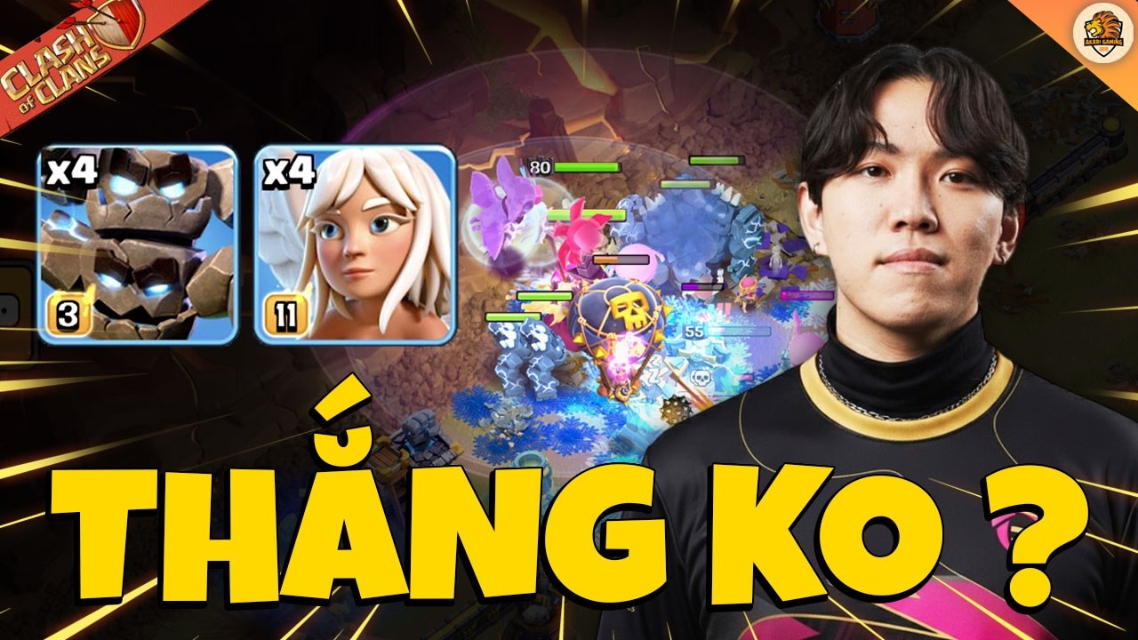 Klaus Dùng Thạch Nhân Thiên Thạch Có Cứu Được Carrie Esport Không Clash of clans | Akari Gaming