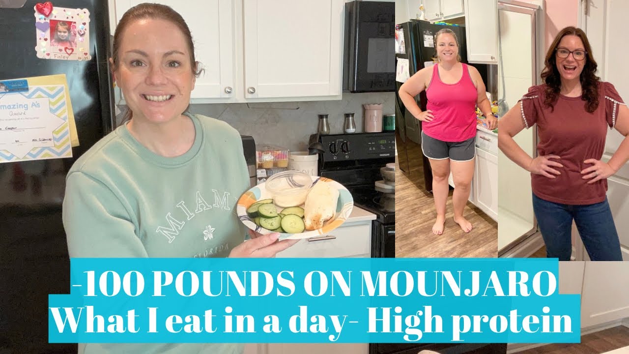 -100 POUNDS ON MOUNJARO| What I eat in a day HIGH PROTEIN