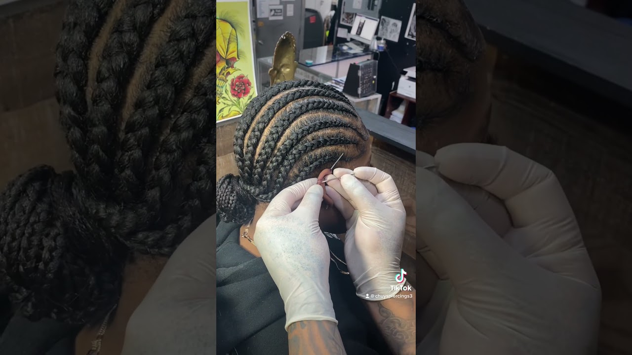 Industrial Piercing #bodypiercing #nyc #piercing #viral #bodypiercer #nosepiercing #nostrilpiercing