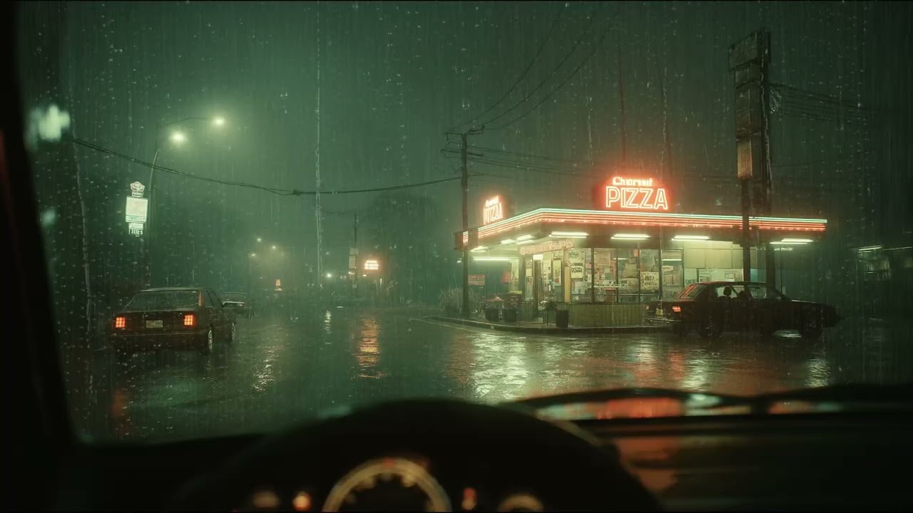 Rainy Drive Car Window Ambience with Soft Rain Sounds for Deep Relaxation and Calm Sleep