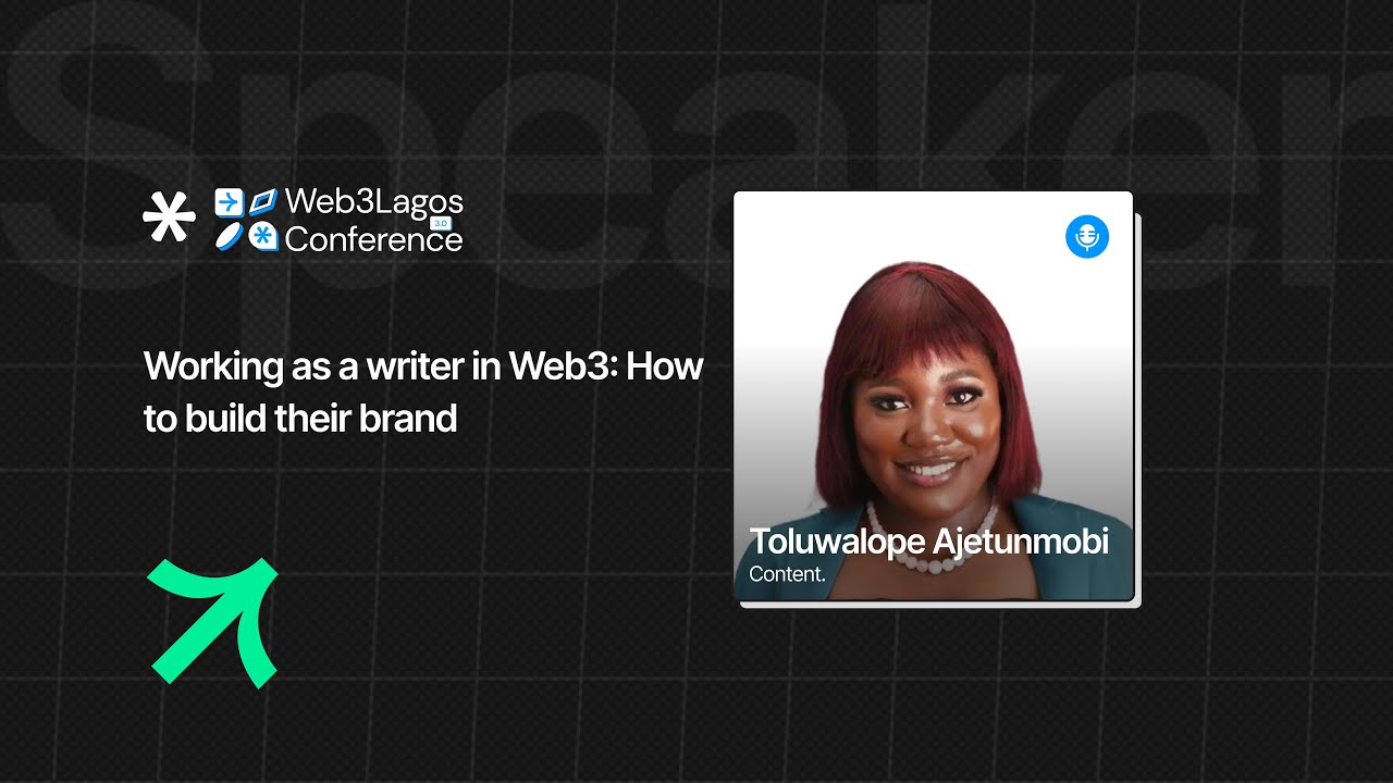 Working as a writer in Web3; How to build their brand - Toluwalope Ajetunmobi