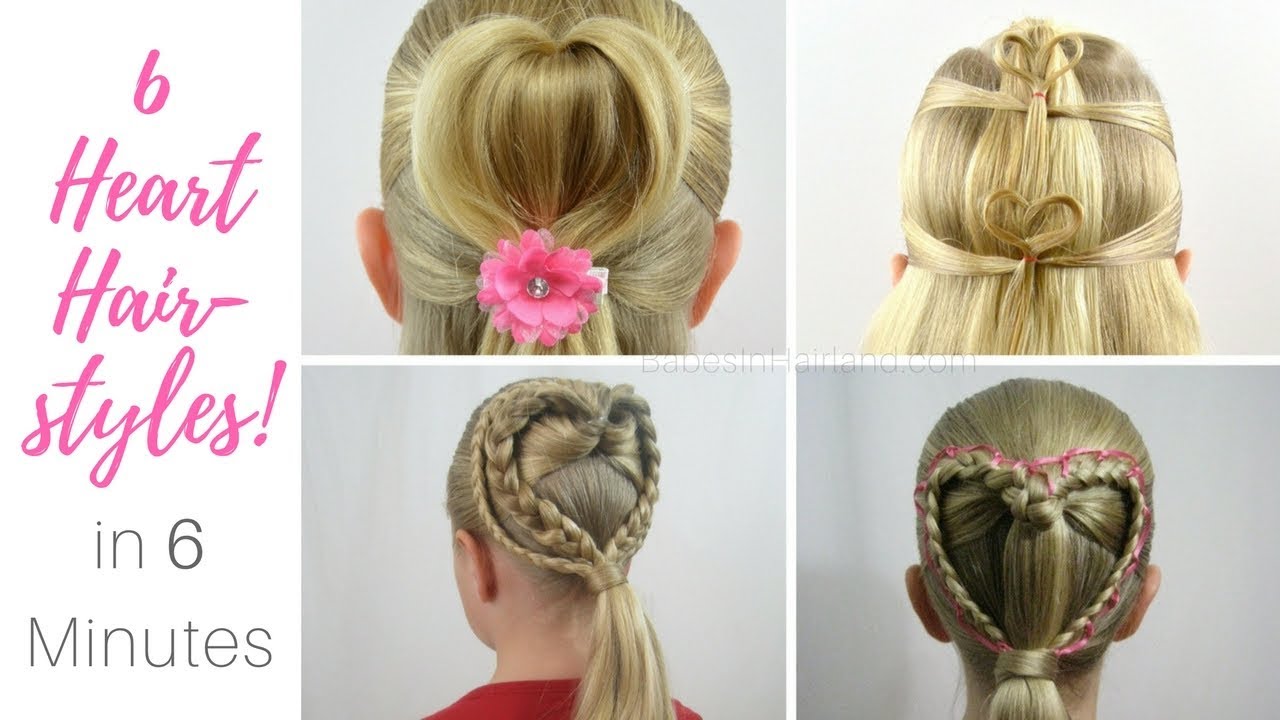 6 Heart Hairstyles in 6 Minutes | Valentine's Day | BabesInHairland.com