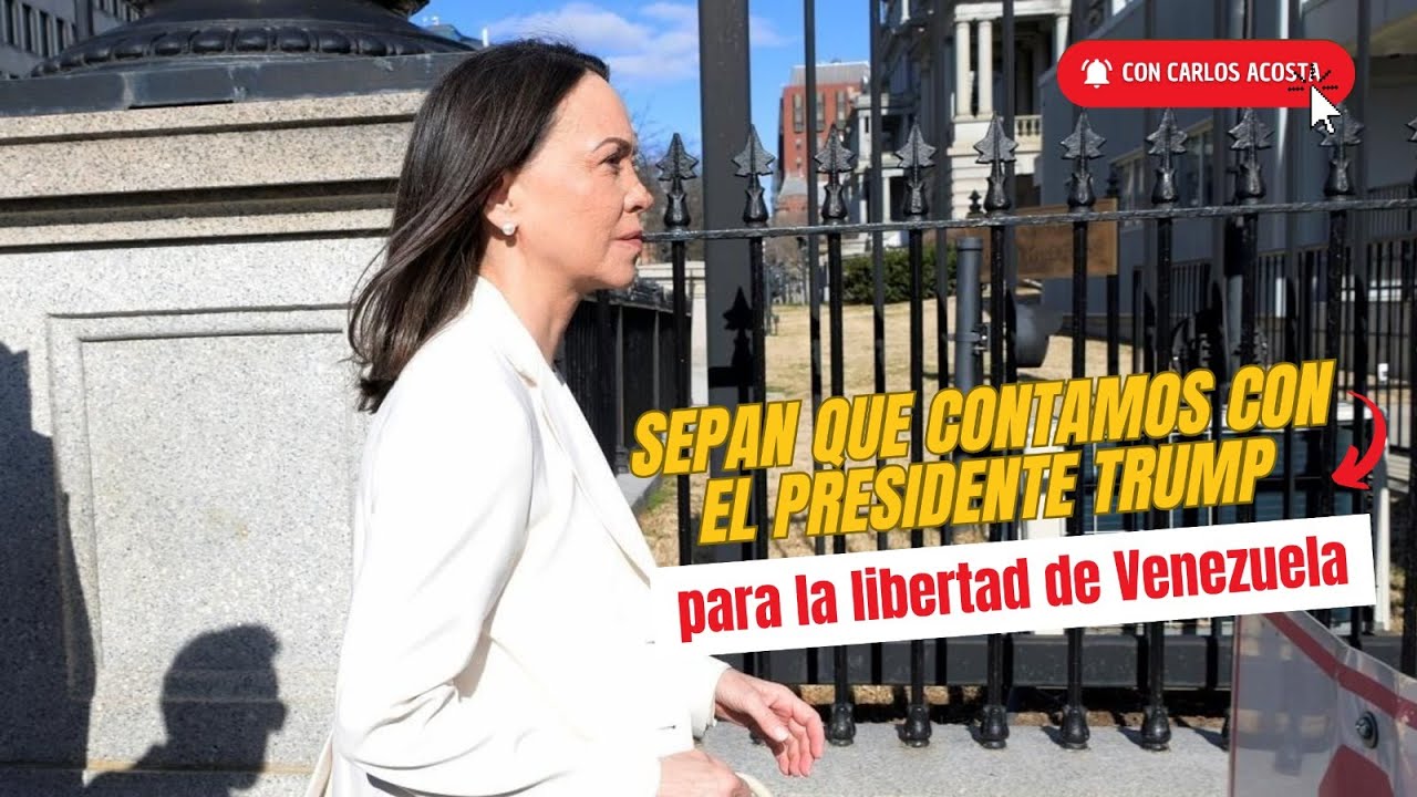 Maria Corina Machado: Sepan que contamos con el presidente Trump para la libertad de Venezuela.