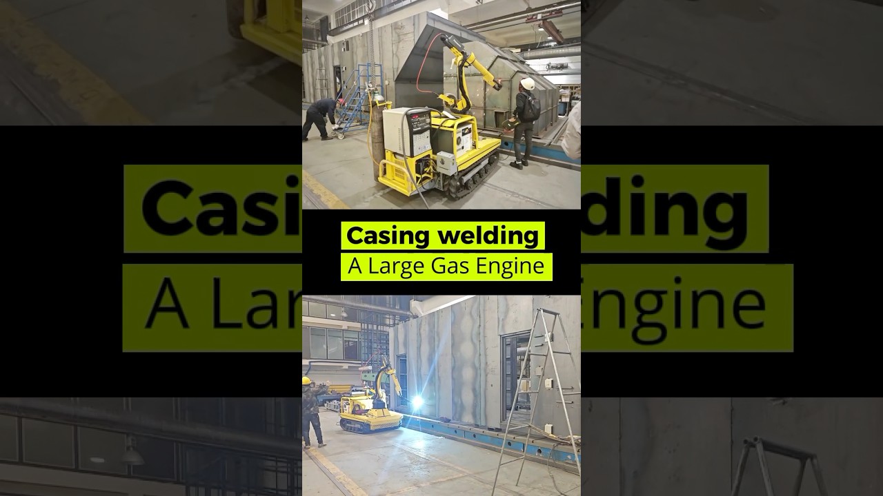 Large gas engine casing welding #weldingmachine  #weldingnation #welderlife#gasengine