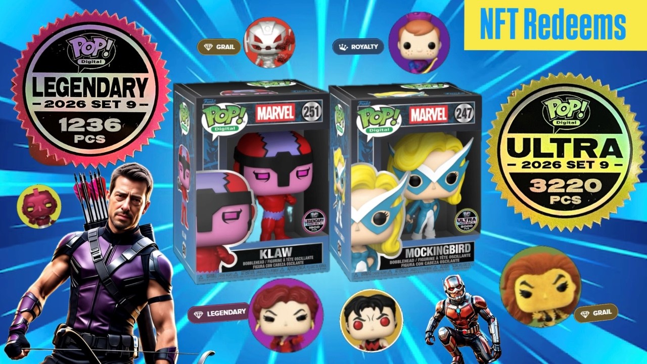 Marvel West Coast Avengers Set 9 FUNKO NFT Redeemable Unboxing Episode #newvideo
