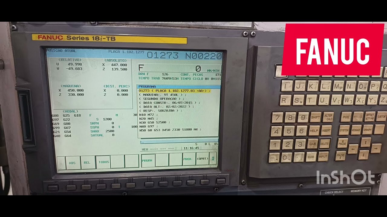 Fanuc 18iTB Parâmetro 1420 Velocidade de G0....Resolva agora !!!!!