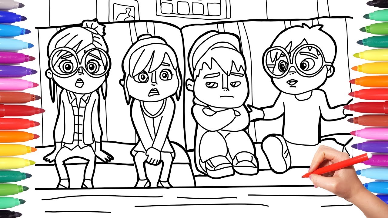 Alvinnn and the Chipmunks Coloring Pages for Kids, Coloring Book for Kids, How to Color Alvin