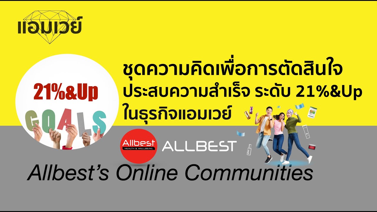 ชุดความคิดเพื่อการตัดสินใจประสบความสำเร็จในธุรกิจแอมเวย์ (Amway) ระดับ 21%&Up