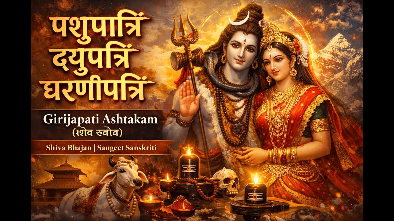 पशुपतिं द्युपतिं धरणीपतिं | Girijapati Ashtakam (शिव स्तोत्र) | Shiva Bhaja
