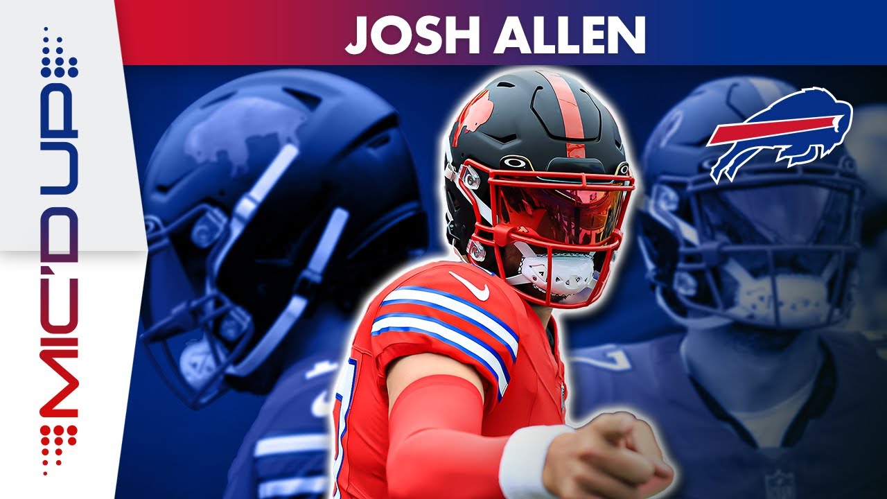 Josh Allen Mic'd Up For The Return Of The Blue & Red Practice! | Matte Black Buffalo Bills Helmet