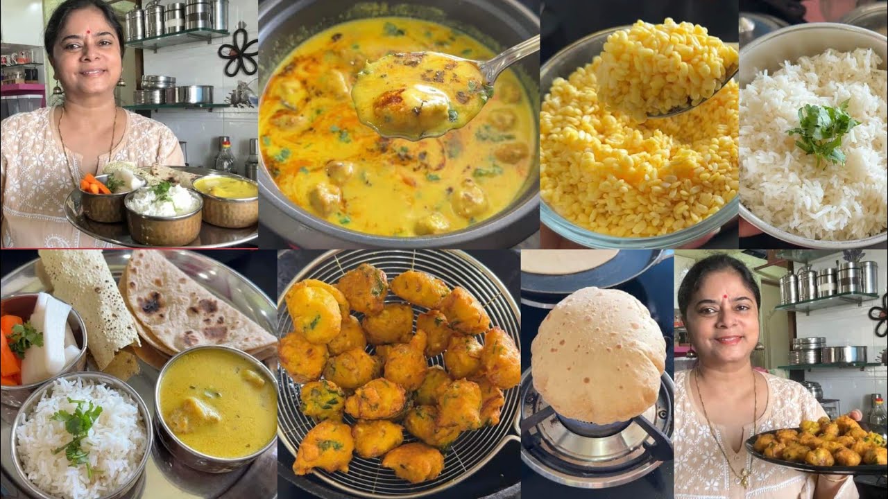 badi बहन sisterhood Tips & Tricks +Lunch🍱 moong dal pakoda kadhi🌺 moong dal bhajiya🌺 phulka