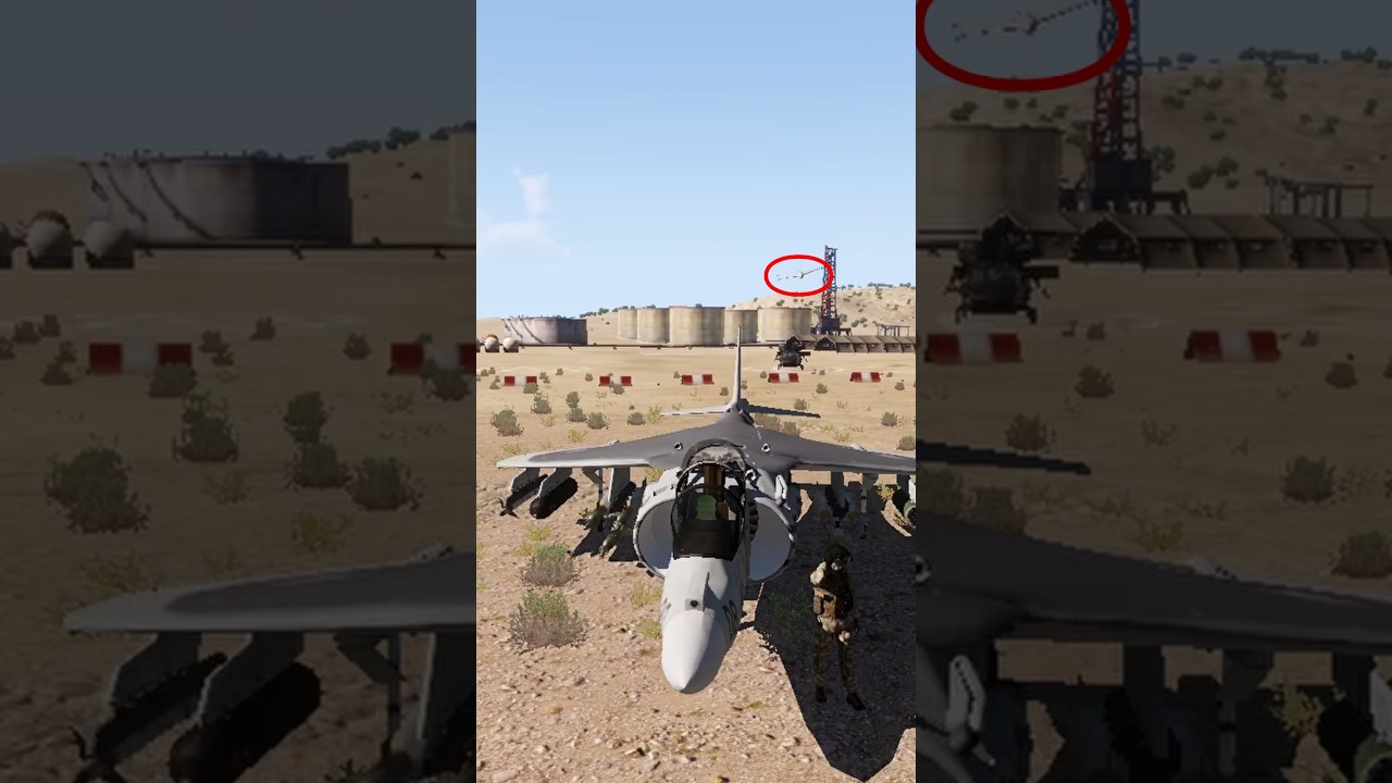 AV-8B Harrier II OBLITERATED by Shahed 136 kamikaze drone #shorts