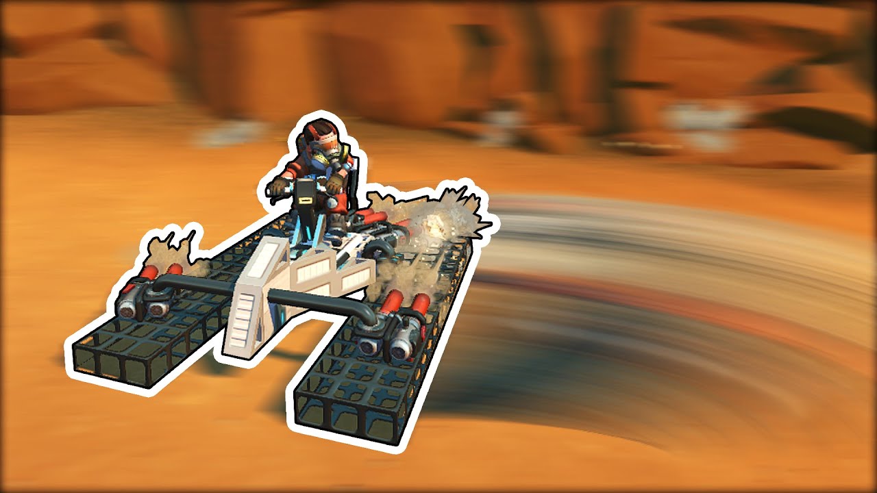 Spud Powered Low Friction Drift Sled Racing! (Scrap Mechanic Gameplay)