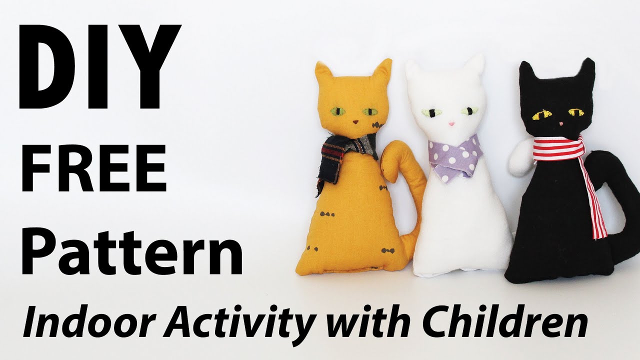 DIY Free Pattern - Mimi Cat Doll - Indoor Activity with Children