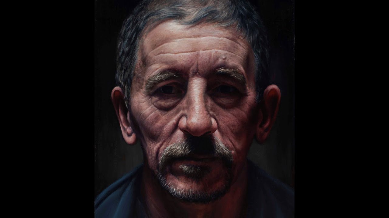 Chiaroscuro Self Portrait in Oil, using a grisaille, glazing, and scumbling
