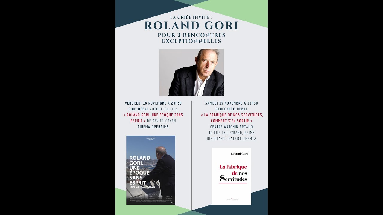Conférence-débat de Roland Gori : 