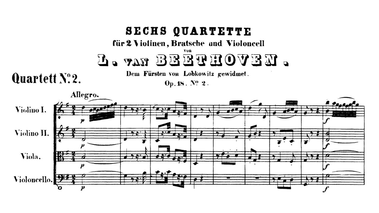 Beethoven: String Quartet No. 2 in G major, Op. 18 No. 2