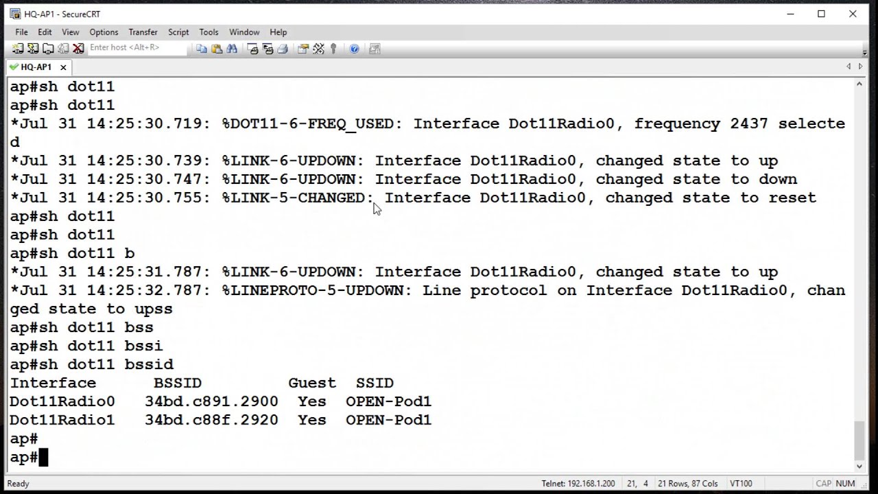 Autonomous AP - Initial Setup & Open SSID Creation