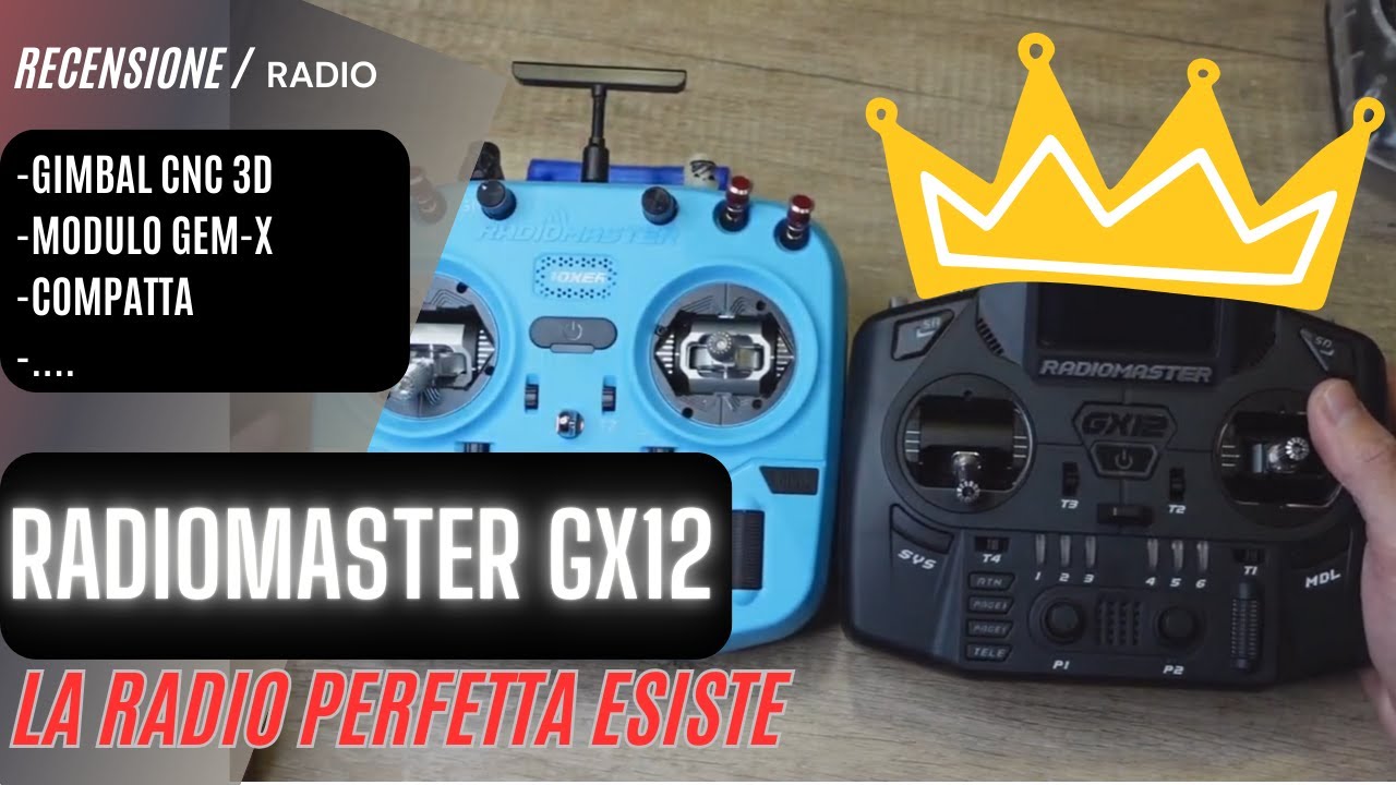 Radiomaster GX12: la RADIO PERFETTA esiste! Nuovi Gimbal CNC 3D e Modulo Dual Band Gem-X