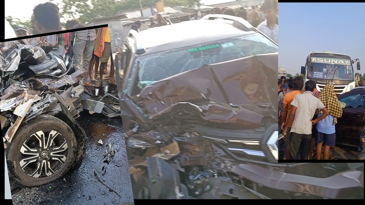 Dhamra road, Bideipur market, car and bus accident , Date -11.06.2023 (Sunday) & Nityananda Mandal