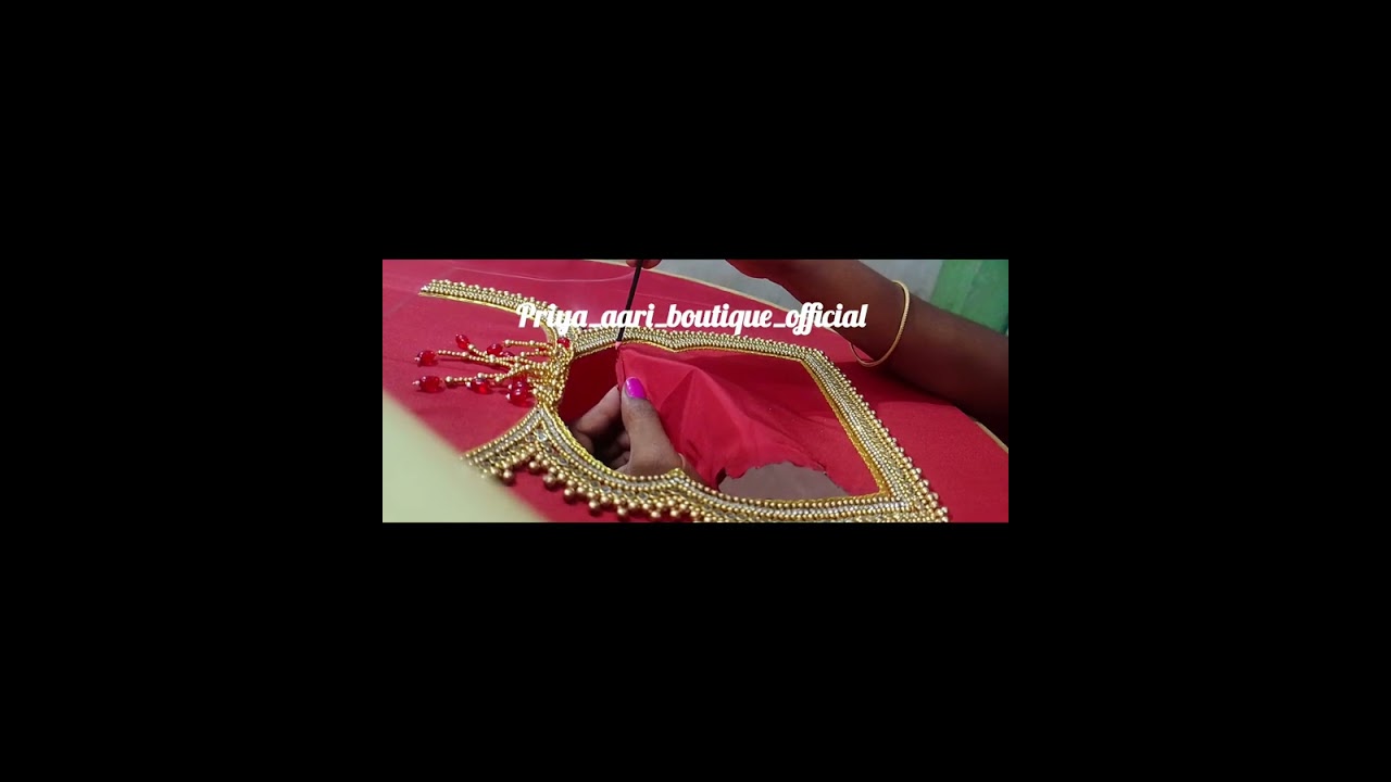 Back neck  cut work design ❄️ hanging design blouse 