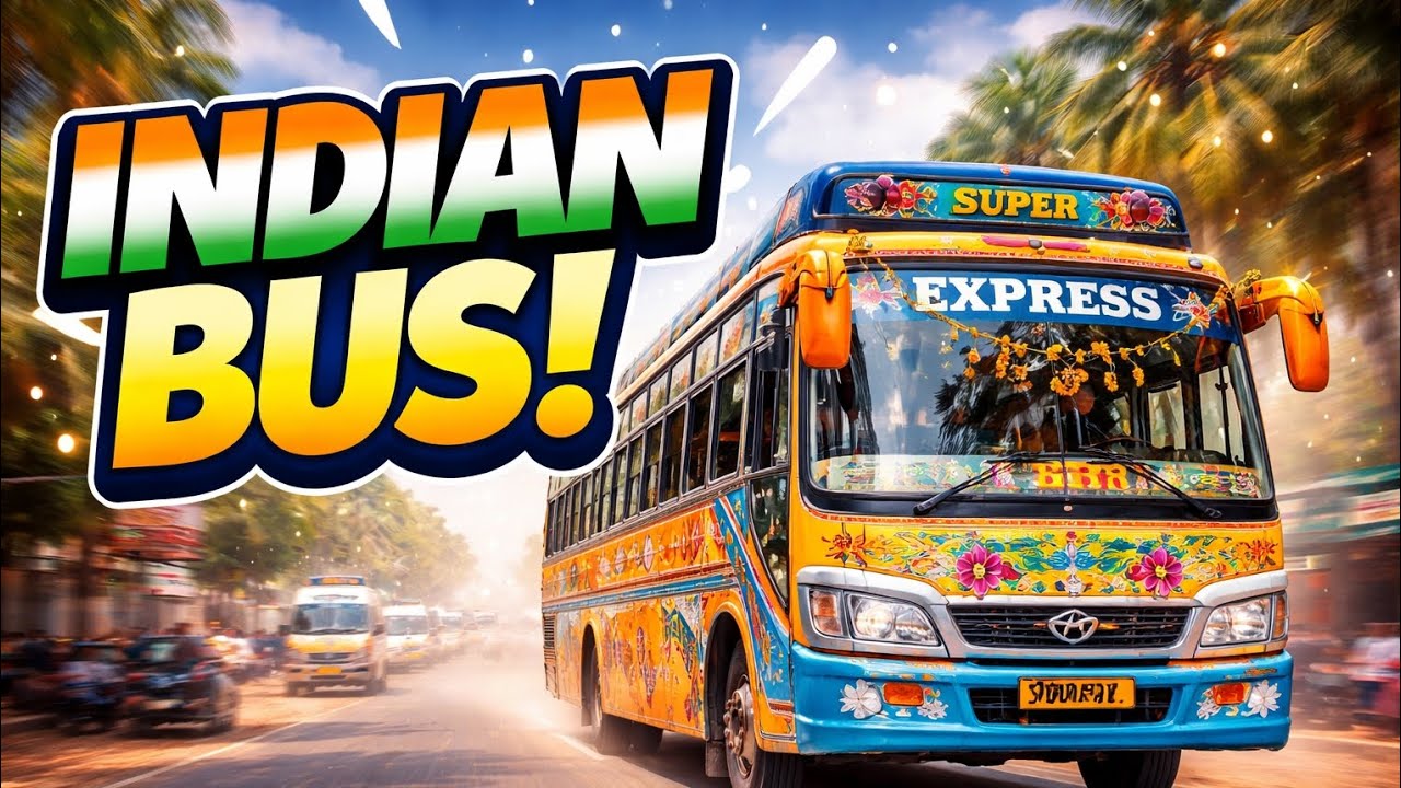 Indian Super Express Bus 🚍 | Powerful Desi Road King on Indian Highways 🇮🇳