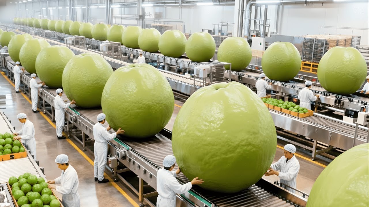 Inside a Modern Guava Juice Factory: Fresh Guavas Turn Into Bottled Juice (Full Process)