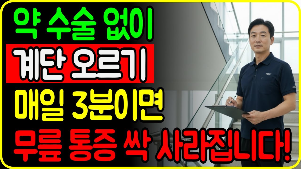 무릎통증에 계단 오르기?｜계단만 잘 올라도 일상에서 운동하고 무릎 통증 사라집니다!