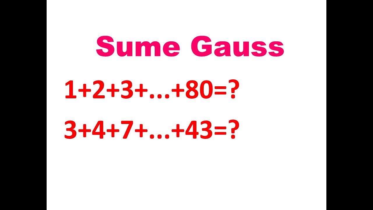 Lecția 31. Sume Gauss | Clasa V-a