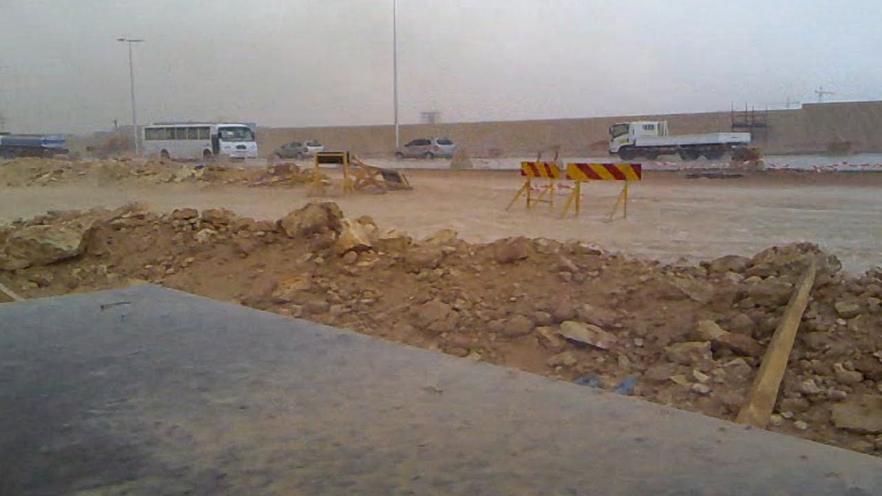 Heavy rain in Riyadh, Saudi Arabia