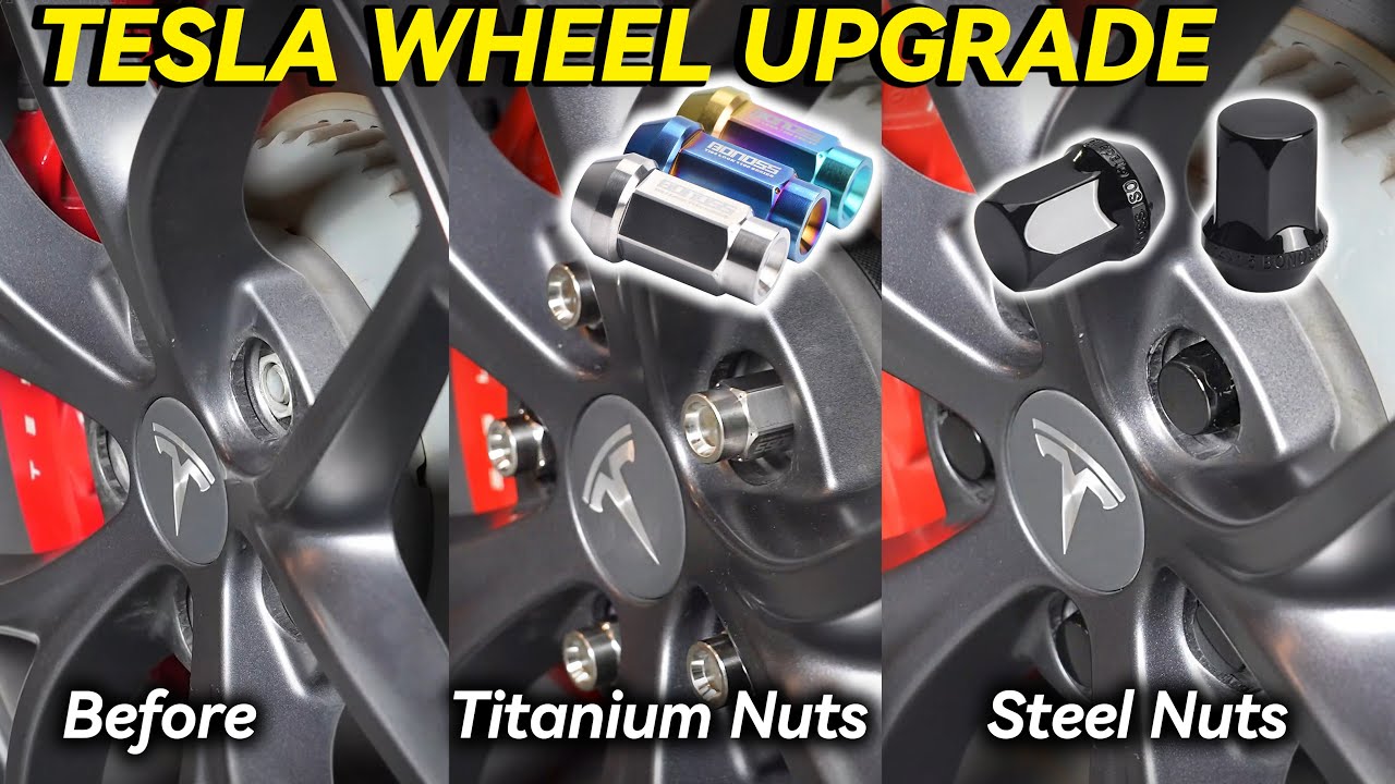 2024 2025 Tesla Model 3 Wheel Upgrade | BONOSS Titanium Lug Nuts & Steel Lug Nuts