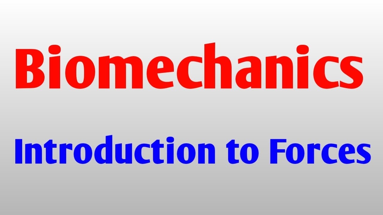 Biomechanics. Introduction to Forces
