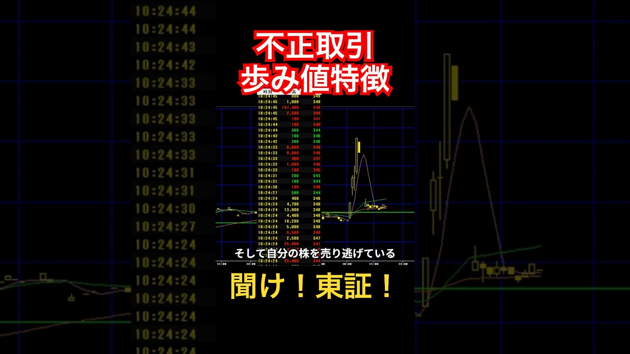 【口座乗っ取り】不正取引が疑われる銘柄の歩み値の特徴とは 