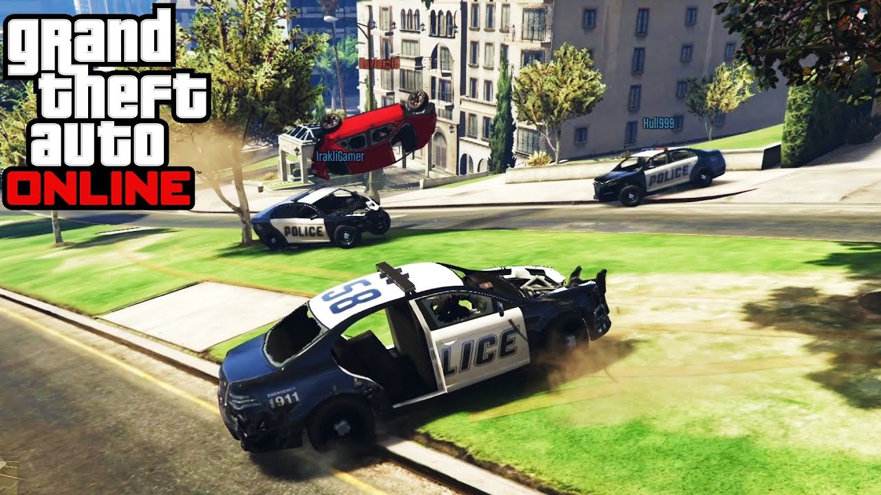 GTA 5 ONLINE ქართულად. პოლიციელები და ძებნილი 🚔 🚗