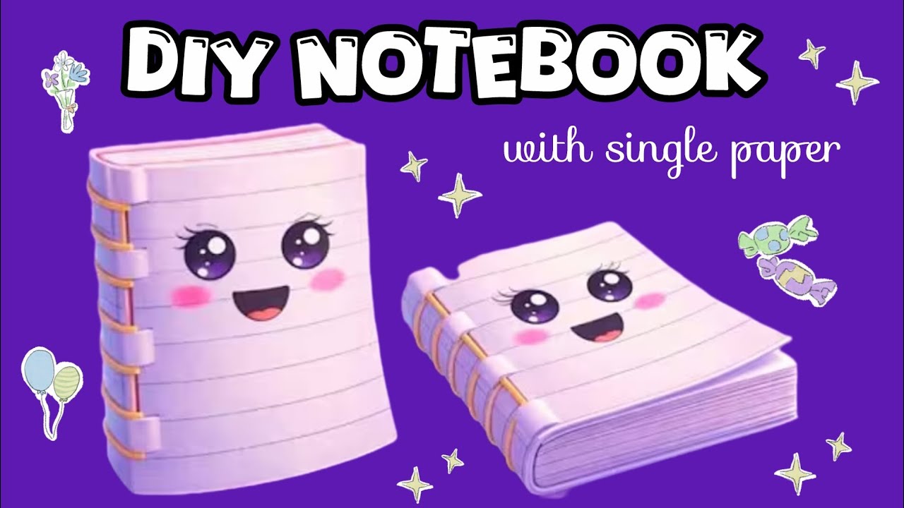 How to Make Mini Notebook at Home/Cute Paper Craft/School DIY/How to Make Book with Paper