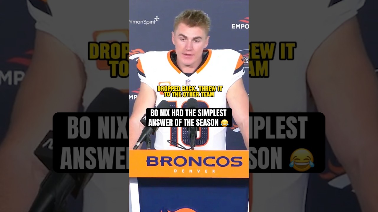 Bo Nix's simple breakdown of his INT in the redzone vs. the Steelers
