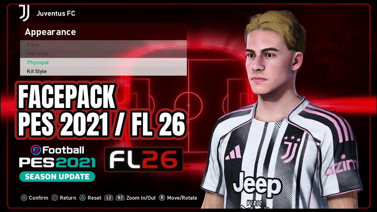 REALISTIC FACE PACK PES 2021 / FL 26 Kenan Yıldız JUVENTUS