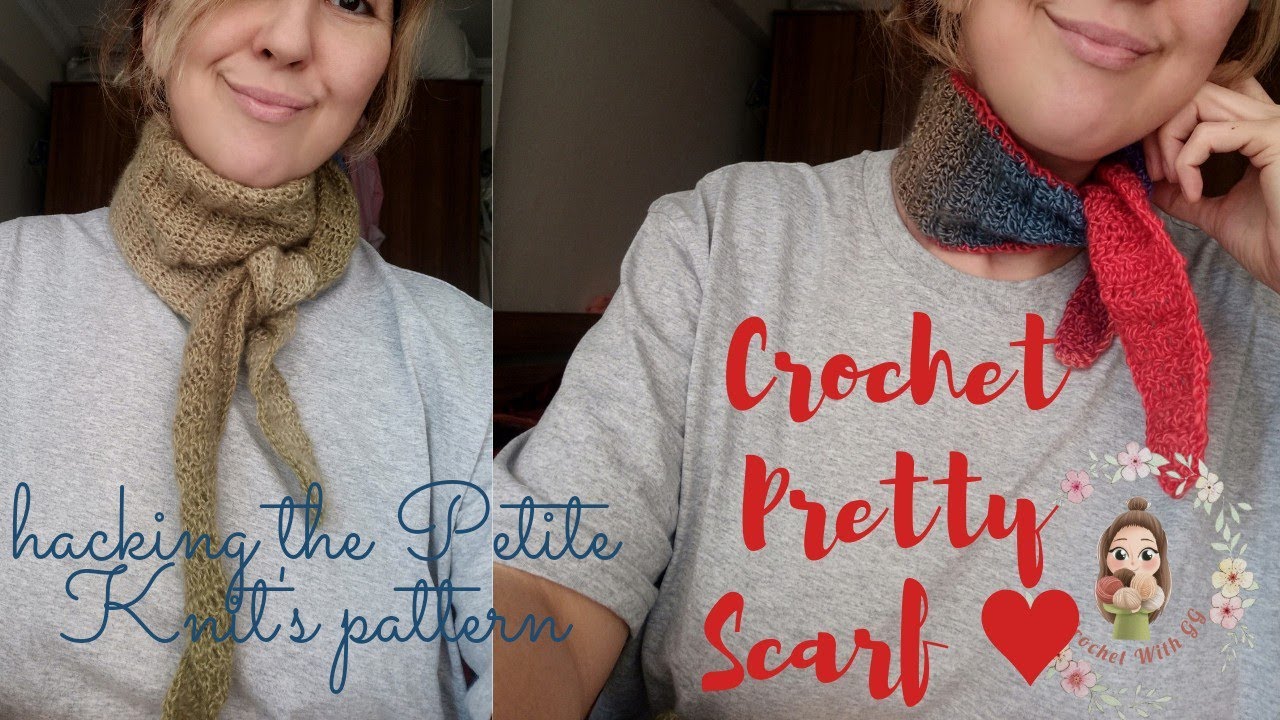 Crochet Simple Pretty Scarf Pattern/ Hacking the Petite Knit's Sophie Scarf