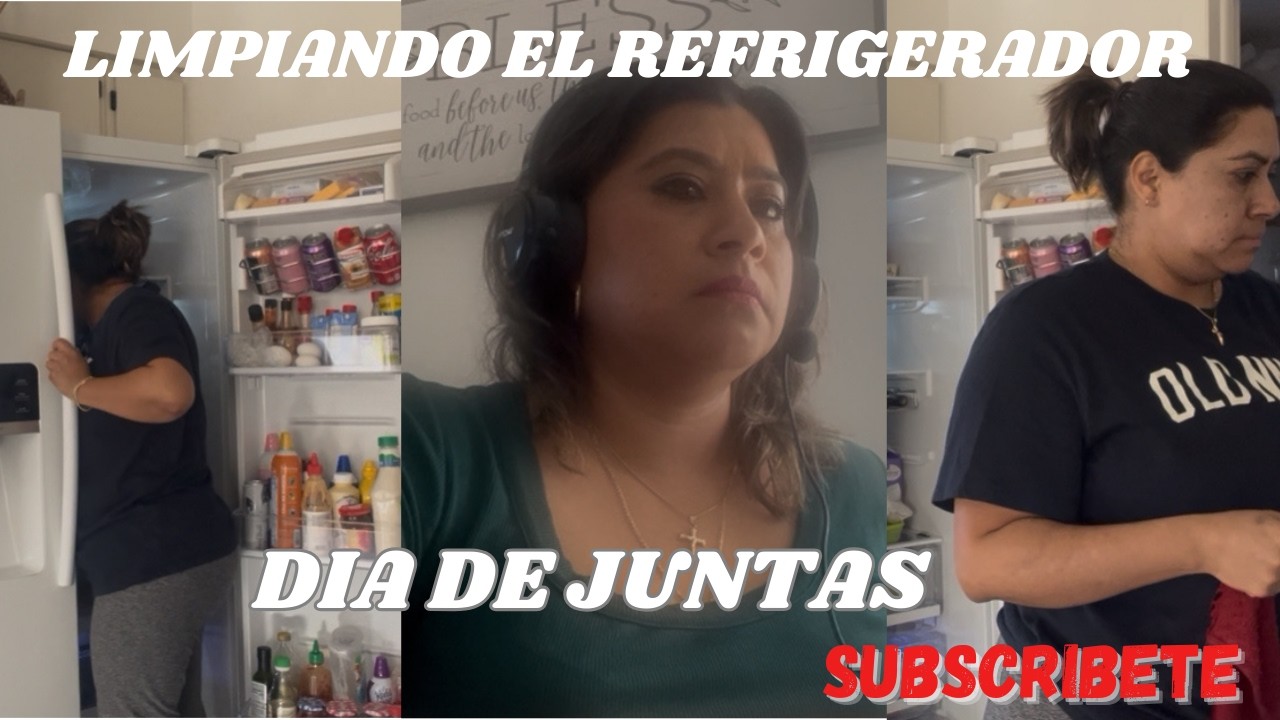 UN DIA REAL LIMPIANDO EL REFRIGERADOR✅ y dia de juntas