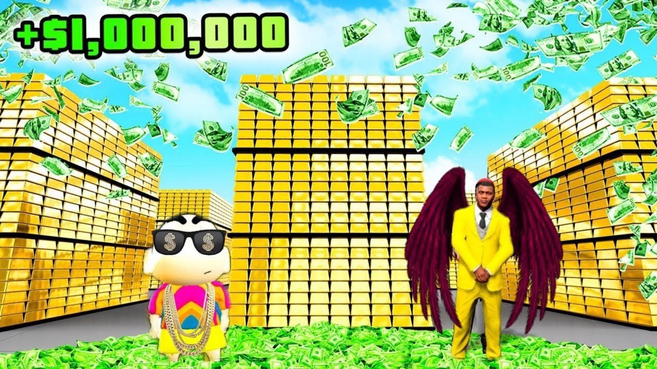 FRANKLIN TOUCH ANYTHING BECOME GOLD || EVERYTHING IS FREE IN GTA 5