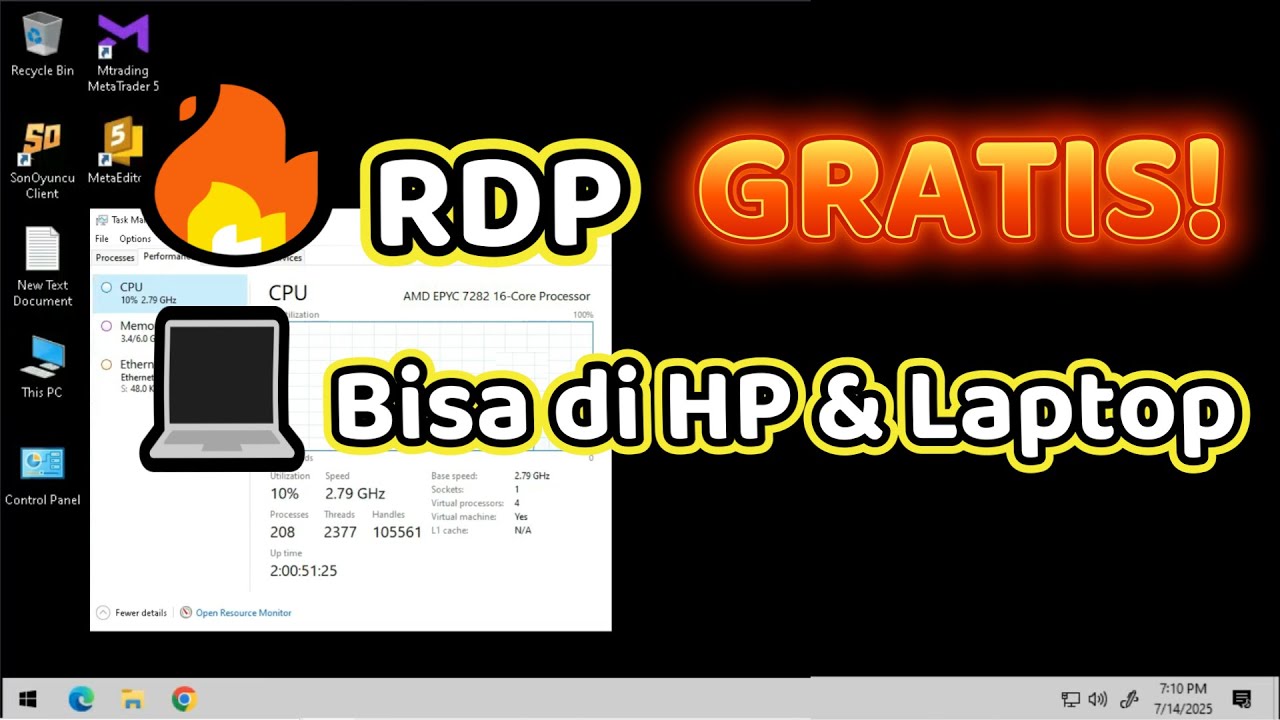 Cara Membuat RDP Gratis Tanpa Bayar! Bisa di HP dan Laptop