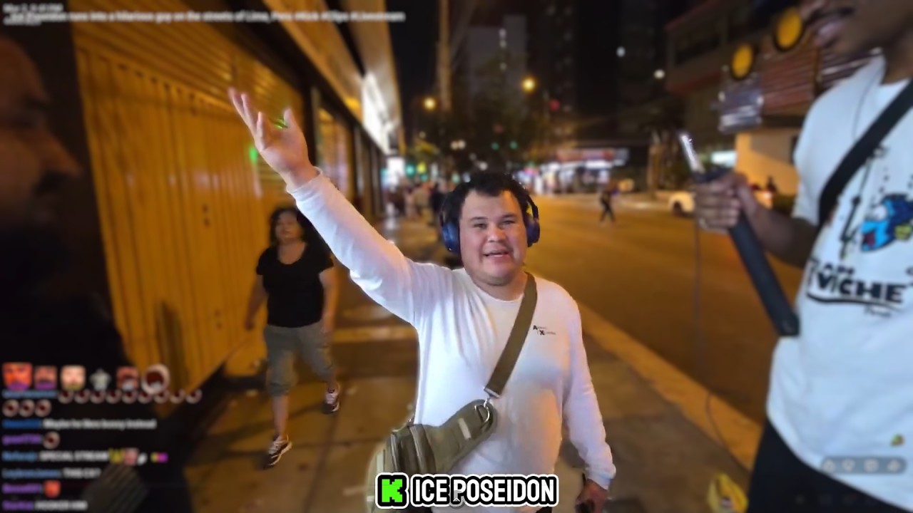Ice Poseidon runs into a hilarious guy on the streets of Lima, Peru #Kick #Clips #Livestream