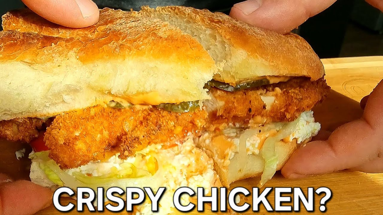 Crispy Chicken Schnitzel Sandwich That Actually Crunches | Gourmet Street Food at Home 