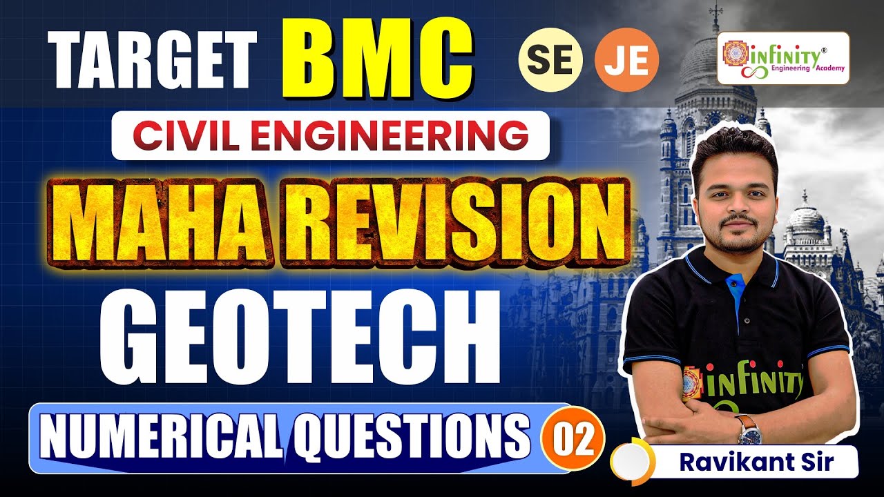 Geotech Engineering | Numerical Questions | Part 02 | BMC JE SE Recruitment 2025 | BMC Recruitment